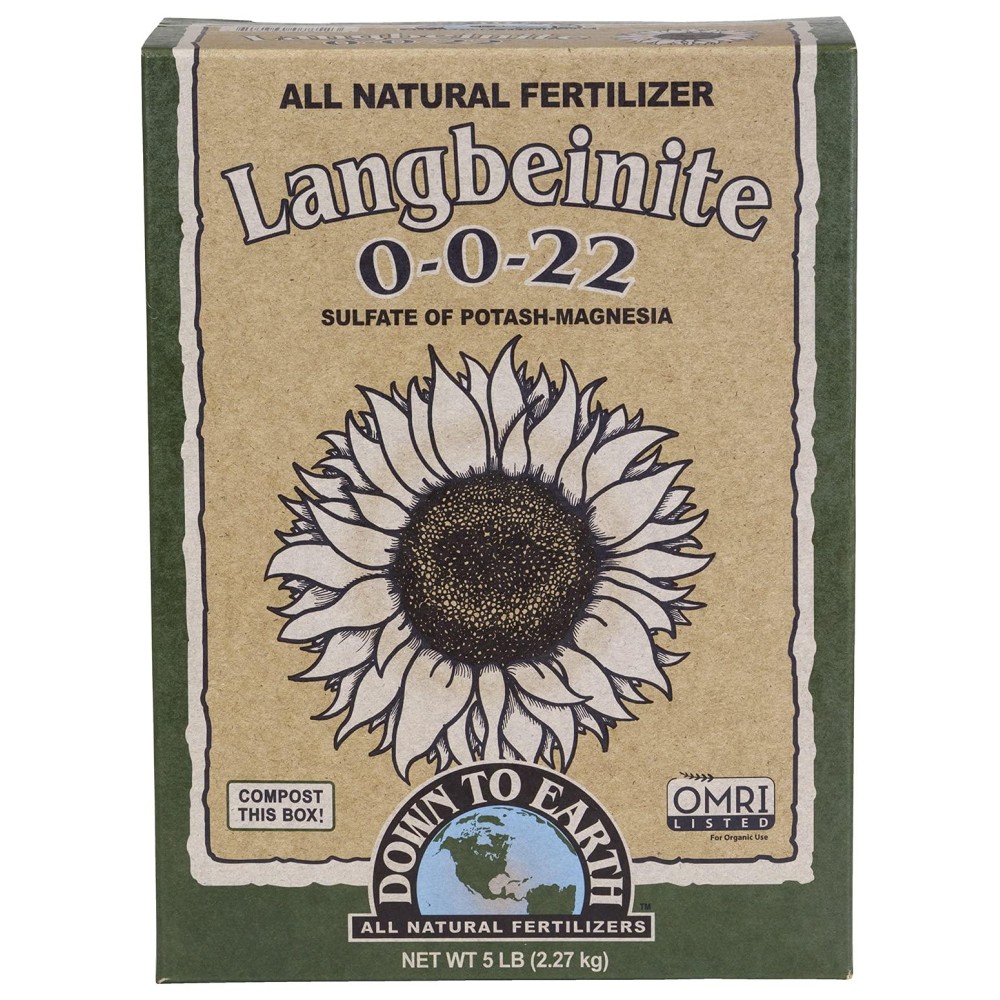 Down To Earth Organic Langbeinite Fertilizer Mix 0022 Granules 5 Lb Pack Of 1