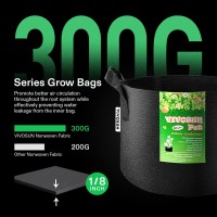 Vivosun 5Pack 20 Gallon Plant Grow Bags Heavy Duty Thickened Nonwoven Fabric Pots With Handles