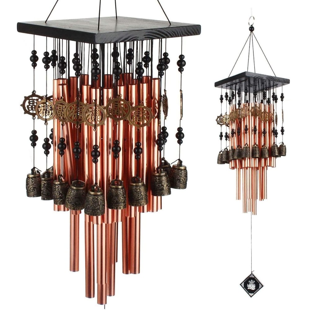 Ylyycc Wind Chimes For Outside 30Memorial Wind Chimes With 28 Pieces Tubes And 16 Copper Bell For Garden Patio Window Hanging