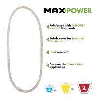 Maxpower 347605 Premium Belt Reinforced With Kevlar Fiber Cords 58 X 60