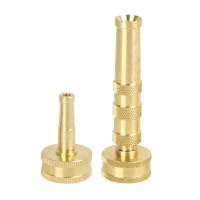 Aqua Joe Sji4Bhnc Ultimate Solid Brass Heavy Duty Indestructible Series Adjustable Twist Nozzle And Bonus Jet Sweeper Nozzle