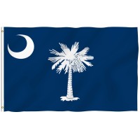 Anley Fly Breeze 3X5 Foot South Carolina State Polyester Flag Vivid Color And Fade Proof Canvas Header And Double Stitched