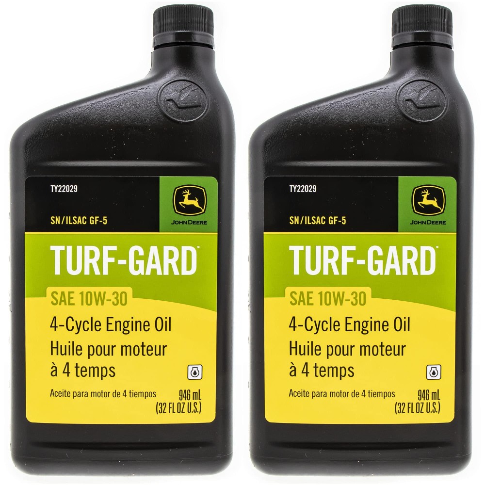 John Deere Turfgard Sae 10W30 Oil Two Quarts Ty22029