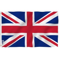 Anley Fly Breeze 3X5 Foot United Kingdom Uk Flag Vivid Color And Fade Proof Canvas Header And Double Stitched British Nati