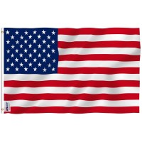 Anley Fly Breeze 3X5 Foot American Us Flag Vivid Color And Uv Fade Resistant Canvas Header And Double Stitched Usa Flags P