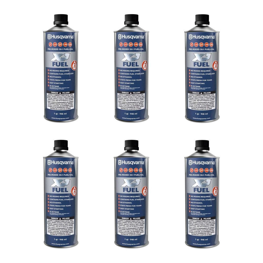 Husqvarna 584309701 Xp Premixed 2Stroke Fuel And Engine Oil Quart 6 Pack