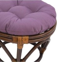 Blazing Needles Solid Twill Round Footstool Cushion, 18