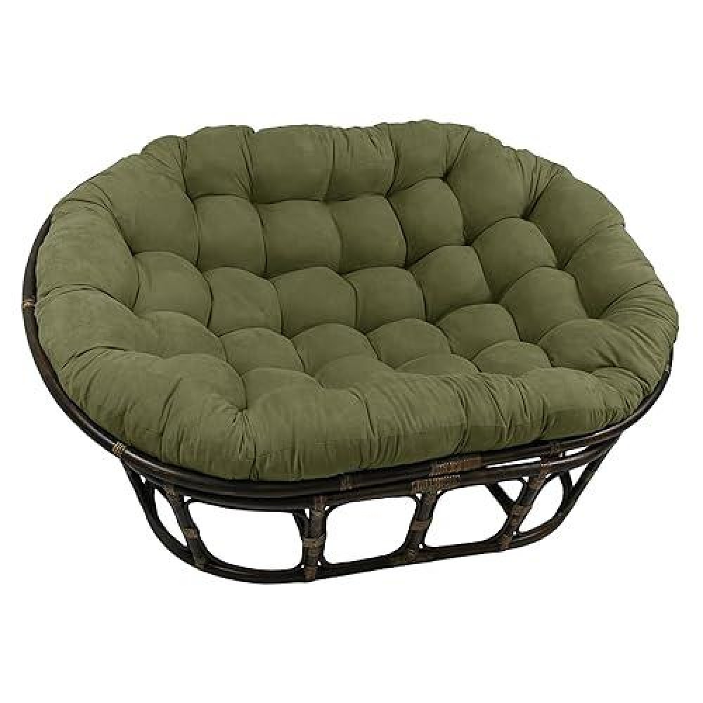 Blazing Needles Microsuede Double Papasan Cushion, 1 Count (Pack Of 1), Sage Green