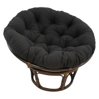 Blazing Needles Microsuede Papasan Polyester Cushion, 1 Count (Pack Of 1), Black