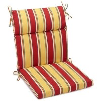 Blazing Needles Spun Polyester Patterned Outdoor Squared Seat/Back Chair Cushion, 18