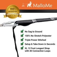 Mallome Xl Hammock Straps Hammock Tree Straps Set 2000 Lbs Heavy Duty 40 Loops 100 No Stretch Suspension System Kit Camp