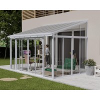 Palram Canopia Sanremo 10 Ft X 14 Ft Patio Enclosure White With 6 Screen Doors Enclosed Extra Room Protected From Weather