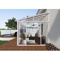 Palram Canopia Sanremo 10 Ft X 14 Ft Patio Enclosure White With 6 Screen Doors Enclosed Extra Room Protected From Weather