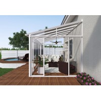 Palram Canopia Sanremo 10 Ft X 14 Ft Patio Enclosure White Enclosed Extra Room Protected From Weather And Bugfree Diy In