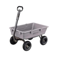 Gorilla Carts 800 Pound Capacity Heavy Duty Poly Yard Garden Steel Dump Utility Wheelbarrow Wagon Cart With 2In1 Towing Atv Ha