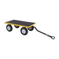 Gorilla Carts Steel Utility Cart 7 Cubic Feet Garden Wagon Moving Cart With Wheels 1200 Pound Capacity Removable Sides Conv