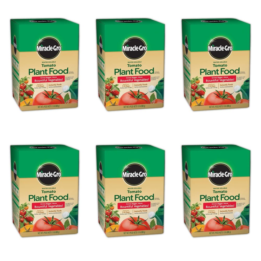 Miraclegro 2000422 Tomato Plant Food Tomato Fertilizer 6 Pack 15 Lb