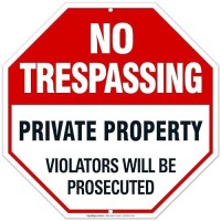 Sigo Signs No Trespassing Sign Private Property Sign 12X12 Inches Rust Free 040 Aluminum Fade Resistant Made In Usa