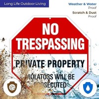 Sigo Signs No Trespassing Sign Private Property Sign 12X12 Inches Rust Free 040 Aluminum Fade Resistant Made In Usa