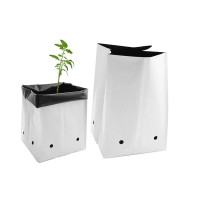 Viagrow Grow Bags Thick Plastic Grow Bags For Potting Seedlings Rootings 2 Gallon 50 Pack White