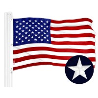 G128 American Usa Flag 5X8 Ft Toughweave Series Embroidered 300D Polyester Country Flag Embroidered Stars Sewn Stripes