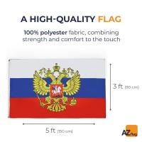 Az Flag Russia With Eagle Flag 3 X 5 Russian Coat Of Arms Flags 90 X 150 Cm Banner 3X5 Ft Light Polyester