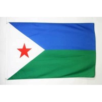 Az Flag Djibouti Flag 3X5 Ft Light Polyester Djiboutian Banner With Two Brass Eyelets Fade Resistant Vivid Colors 3