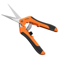 Vivosun 65 Inch Gardening Scissors Hand Pruner Pruning Shear With Straight Stainless Steel Blades Orange 1Pack