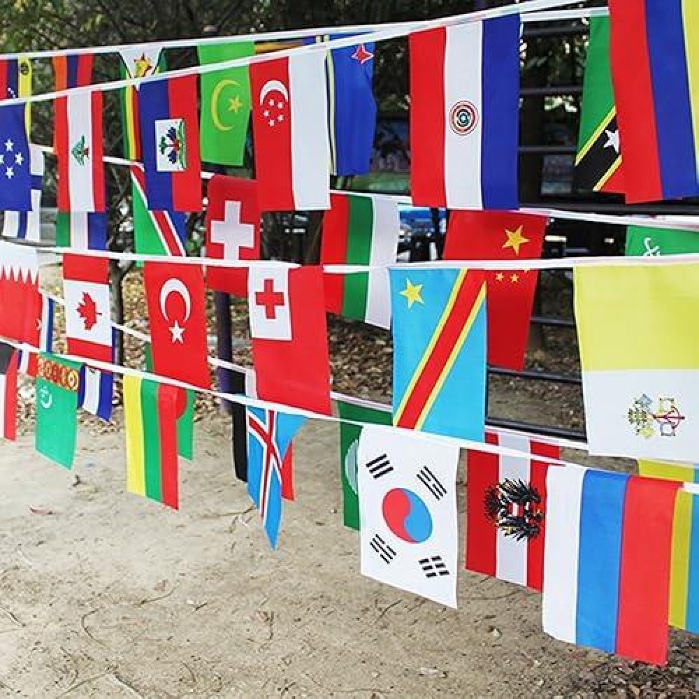 International Flags 41 Feet 82 X 55 World Flags 50 Countries Flags Pennant Banner For Bar Party Decorations Sports Clu