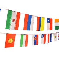 International Flags 41 Feet 82 X 55 World Flags 50 Countries Flags Pennant Banner For Bar Party Decorations Sports Clu