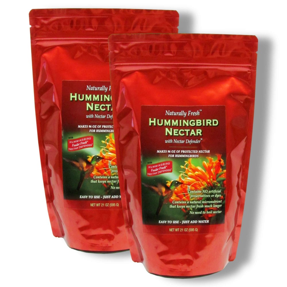 Sapphire Labs Naturally Fresh Hummingbird Nectar With Nectar Defender Lasts Longer In Hummingbird Feeders Makes 96 Oz Of Clear