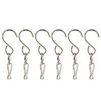 Kuuqa Swivel Hooks Clips For Hanging Wind Spinners Wind Chimes Crystal Twisters Party Supply6 Pack