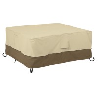 Classic Accessories Veranda Waterresistant 40 Inch Rectangular Fire Pit Table Cover Outdoor Firepit Cover