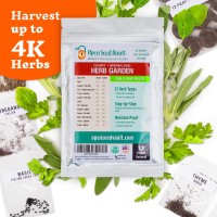 (12) Variety Pack Herb Garden Seeds | Basil  Cilantro  Parsley & More | ~4 000 Non Gmo Heirloom Seeds | Survival Food For Survival Kits Gardening Gifts & Emergency Supplies By Open Seed Vault