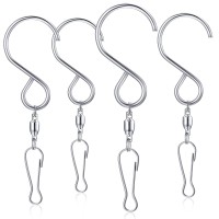 Mudder 1 Party Supply 4 Pack Swivel Hooks Clips For Hanging Wind Spinners Crystal Twisters A