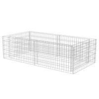 Vidaxl Gabion Planter Galvanised Steel 71X354X197