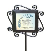 Giftsforyounow Wrought Iron Personalized Memorial Garden Stake With Custom Text 28 X 85 Inches Temporary Grave Marker Cemete