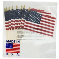 Giftexpress Set Of 12 Proudly Made In Usa Small American Flags 4X6 Inchsmall Us Flagmini American Stick Flagamerican Hand