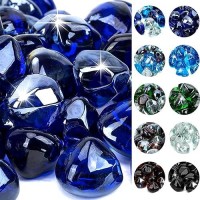 Onlyfire 10Pounds Fire Glass Diamonds For Propane Fire Pit 1 Inch Reflective Firepit Glass Rocks Stones For Gas Fireplace And