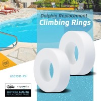 Dolphin Genuine Replacement Part Notched White Climbing Rings For Ultimate Wall Adhesion 4Pk Part Number 6101611R4