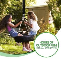 Easy Hang (8Ft) Tree Swing Strap X1 - Holds 2200Lbs. - Heavy Duty Carabiner And Spinner - Perfect For Tire And Saucer Swings - 100% Waterproof - Easy Picture Instructions - Carry Bag Included!