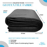 Super Geotextile 4 6 8 Oz Non Woven Fabric For Landscaping French Drains Underlayment Erosion Control Construction Project