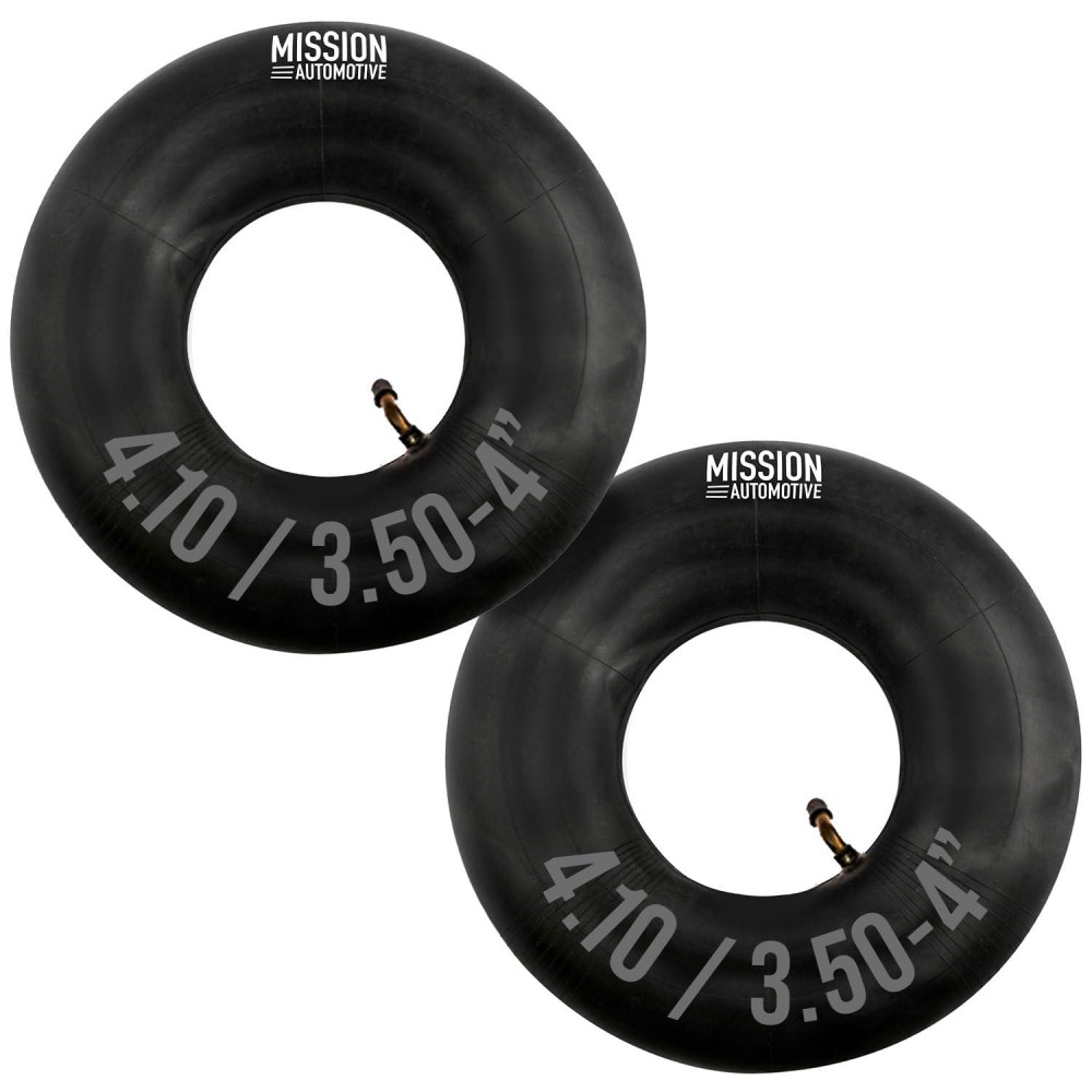 Mission Automotive Replacement Tire Inner Tubes 2 Pack Fits 4103504 Inch Wheels Great For Wheelbarrows Dollies Lawn