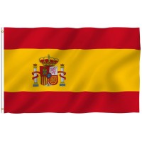 Anley Fly Breeze 3X5 Foot Spain Flag Vivid Color And Fade Proof Canvas Header And Double Stitched Spainish National Flags