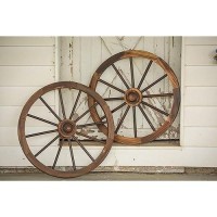 Leigh Country Tx 93949 24 Wagon Wheel 24 Inch Walnut Finish