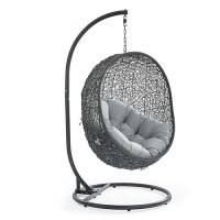 Hide Outdoor Patio Swing Chair With Stand