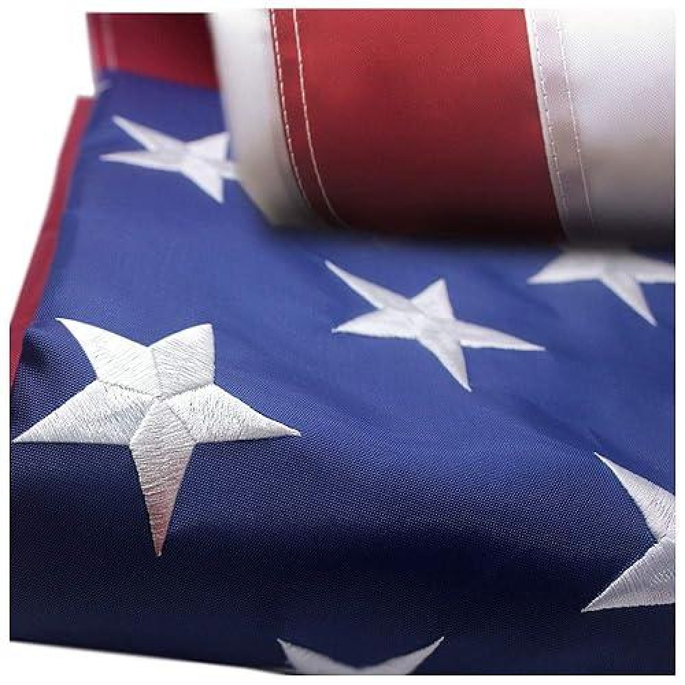 Vsvo Us American Flag 4X6 Ft - Heavy Duty 300D Oxford Nylon Embroidered Us Flags  Embroidered Stars  Sewn Stripes  Indoor/Outdoor  Vibrant Colors  Brass Grommets