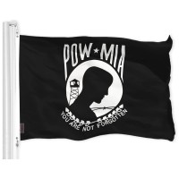 G128 Pow Mia Flag 3X5 Ft Liteweave Pro Series Printed 150D Polyester Indooroutdoor Vibrant Colors Brass Grommets Thick