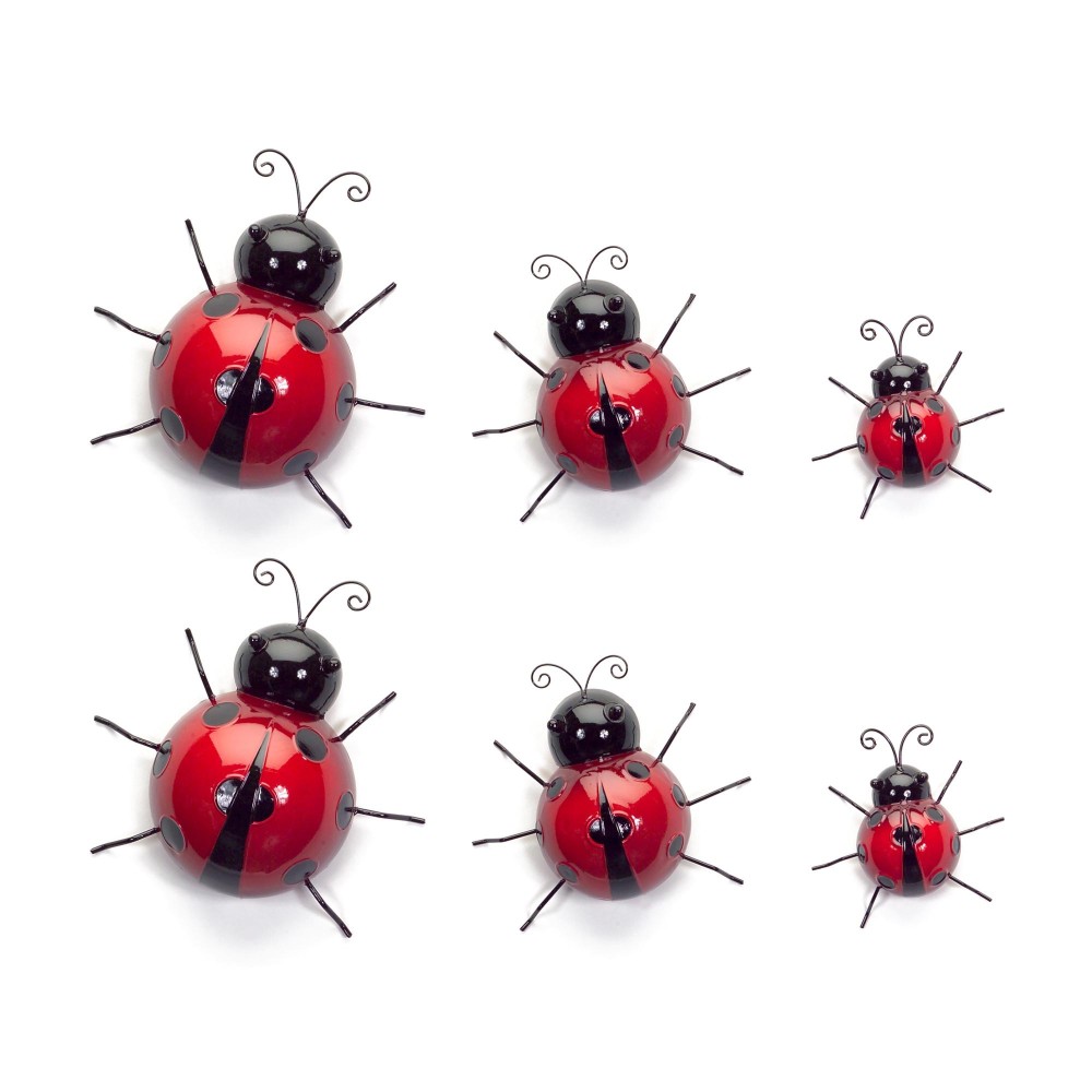 Wall Mountable Ladybugs (Set Of 6)