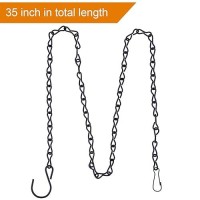 Outus Hanging Chain For Hanging Bird Feeders  Birdbaths  Planters And Lanterns  4 Pack (35 Inch  Black)